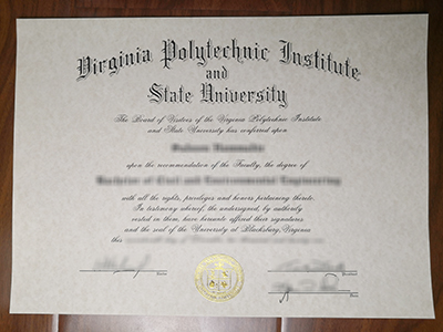 Virginia Polytechnic Institute and State University diploma