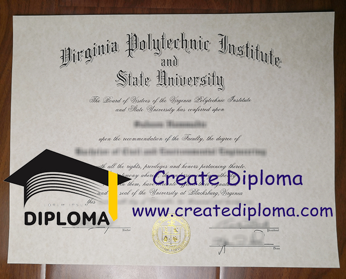 Virginia Polytechnic Institute and State University diploma