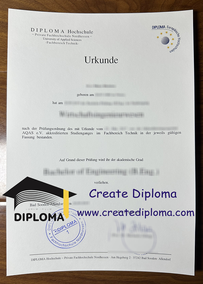Diploma Hochschule urkunde