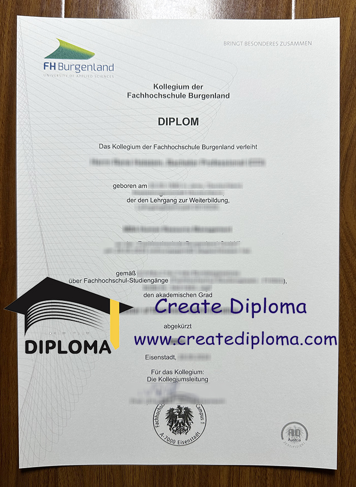 FH Burgenland diploma