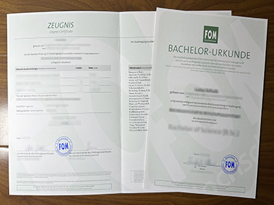 FOM urkunde and zeugnis