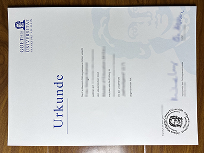 Goethe University Frankfurt urkunde