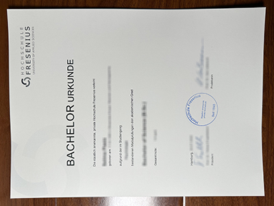 Hochschule Fresenius diploma