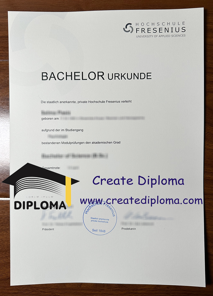 Hochschule Fresenius diploma
