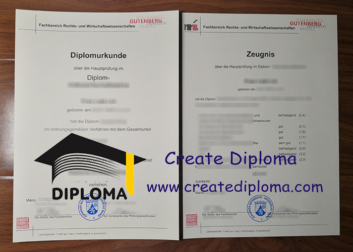 Johannes Gutenberg-Universität Mainz diploma