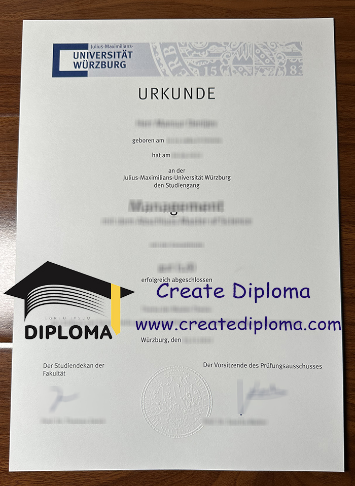 Julius-Maximilians-Universität Würzburg diploma