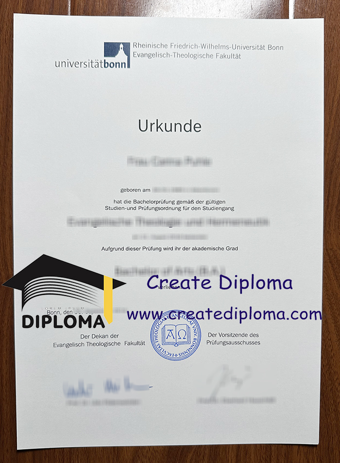 Rheinische Friedrich-Wilhelms-Universität Bonn diploma