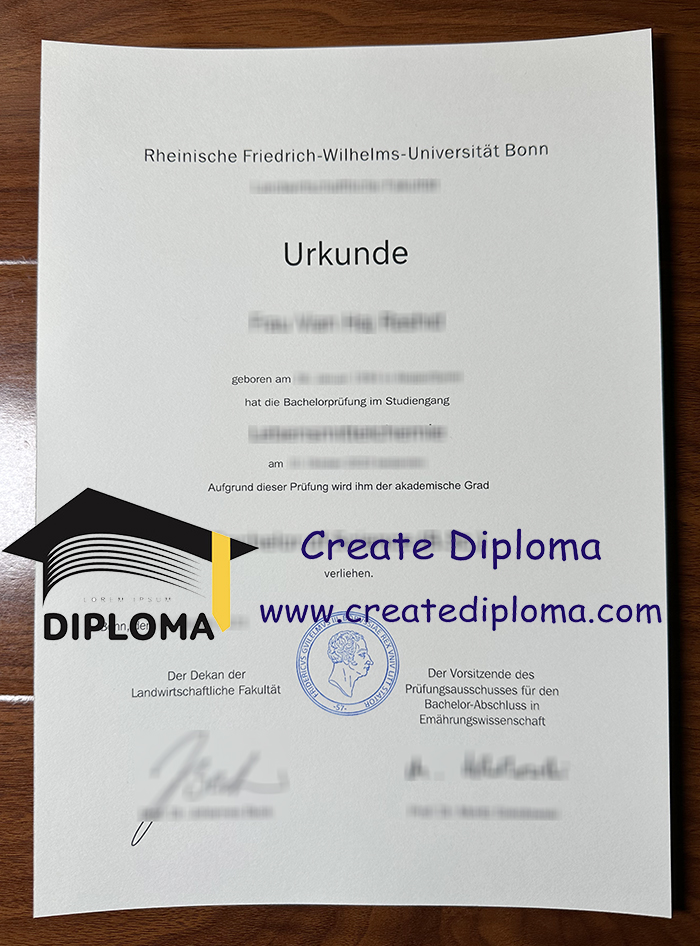 Universität Bonn diploma