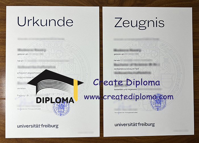 Universität Freiburg urkunde and zeugnis
