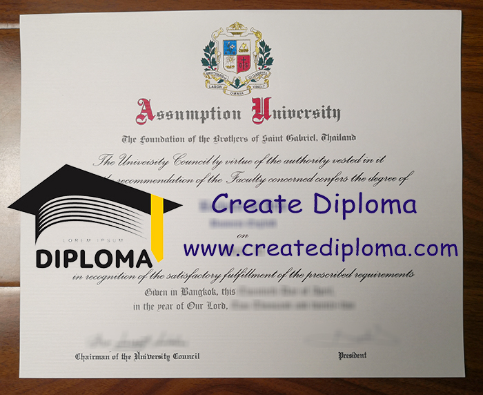 Assumption University diploma