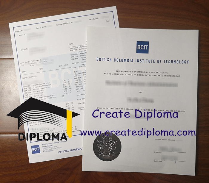 BCIT diploma and transcript