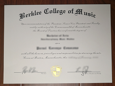 Berklee College of Music diploma