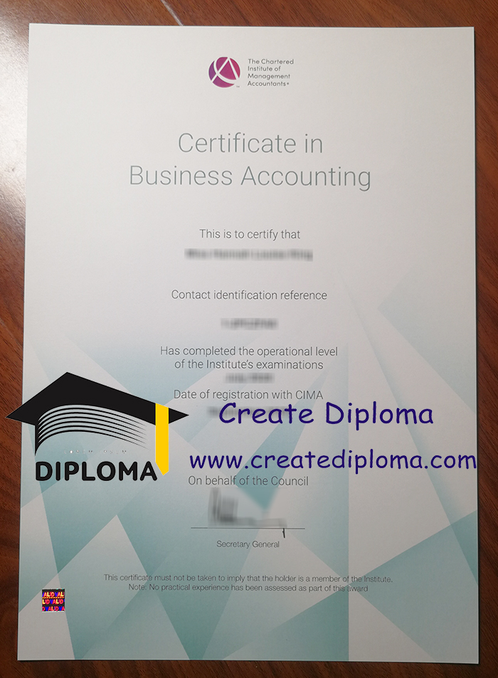 CIMA certificate