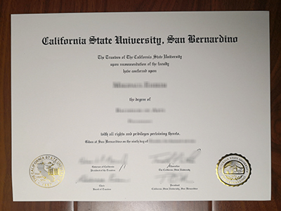 California State University San Bernardino diploma