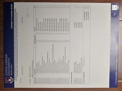 Edith Cowan University transcript