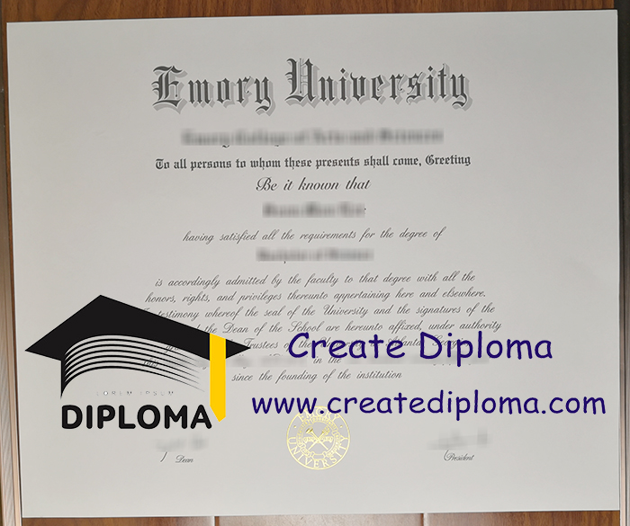 Emory University diploma