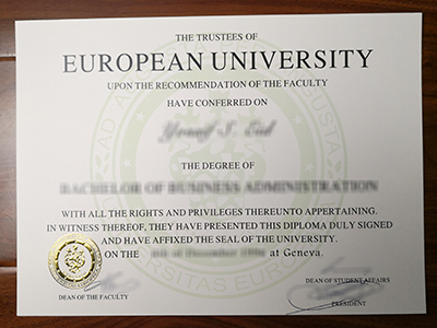 European University diploma