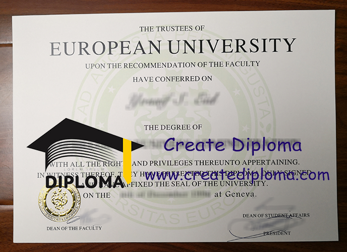 European University diploma