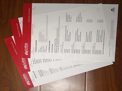 Griffith University transcript