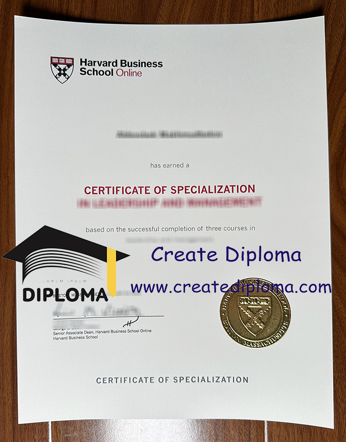 Harvard Business School diploma