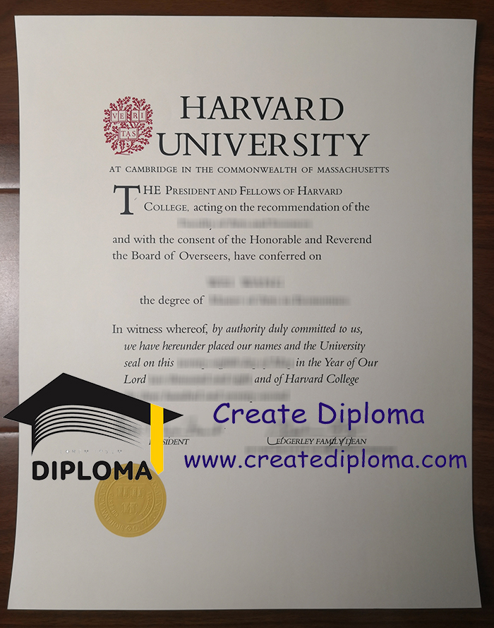 Harvard University diploma