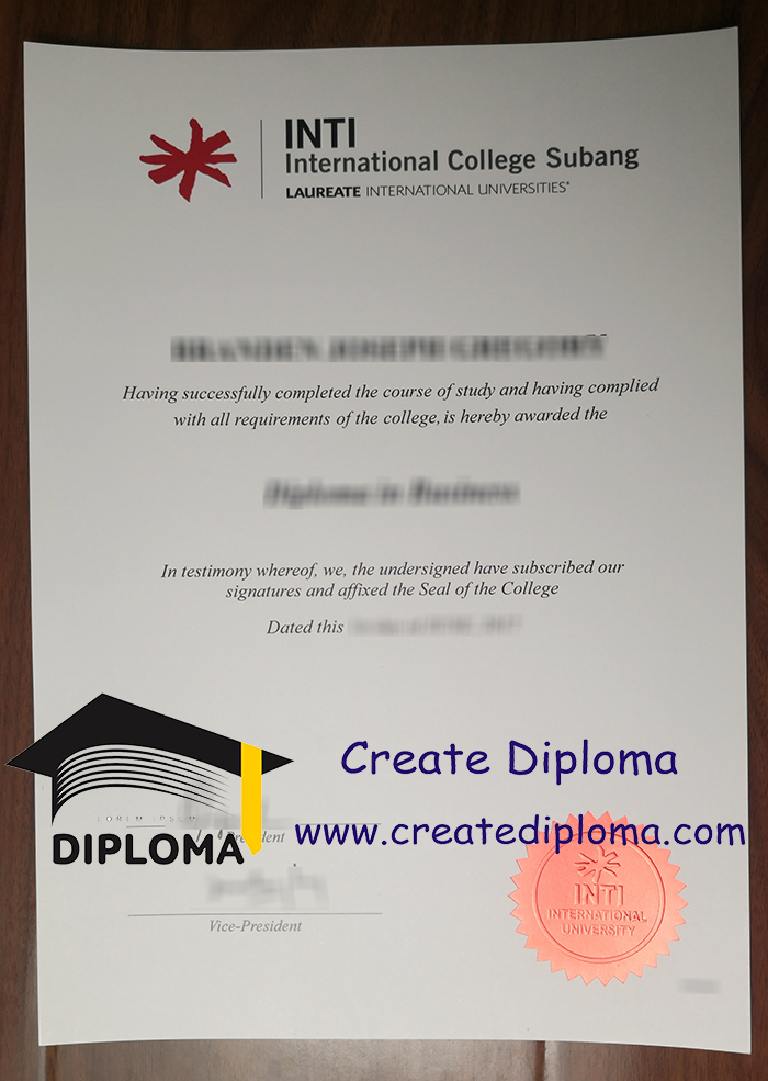INTI International University diploma