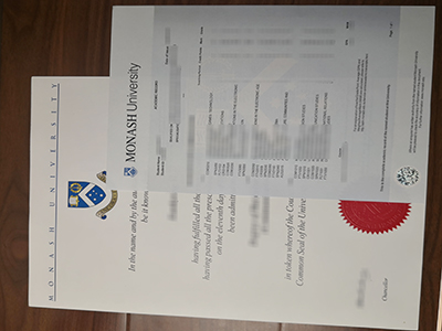 Monash University diploma and transcript