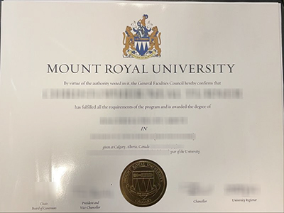 Mount Royal University diploma