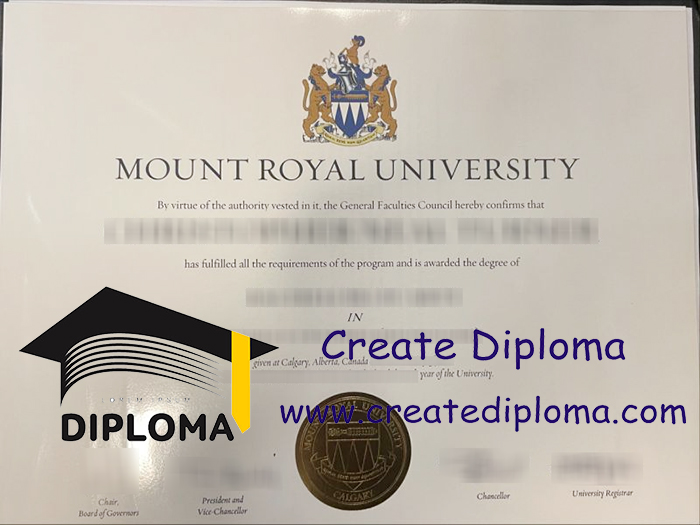 Mount Royal University diploma