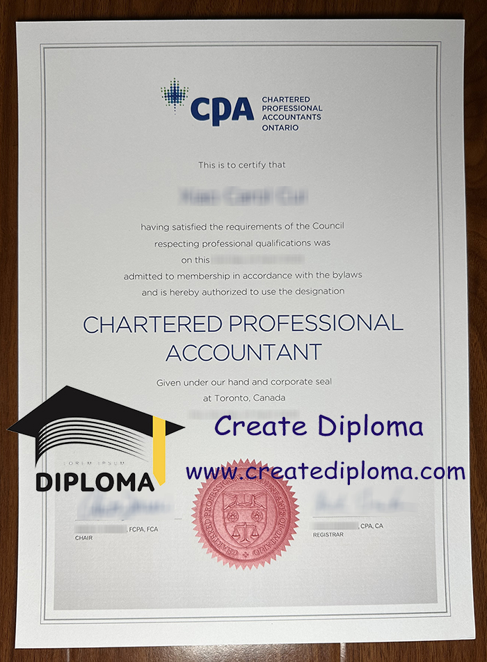 Ontario CPA certificate