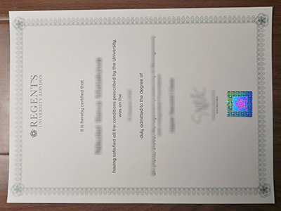 Regent's University London diploma