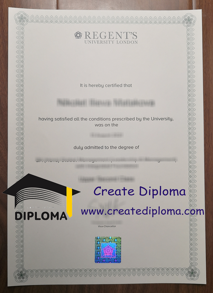 Regent's University London diploma
