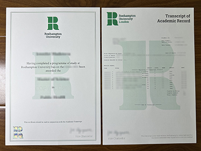 Roehampton University diploma and transcript