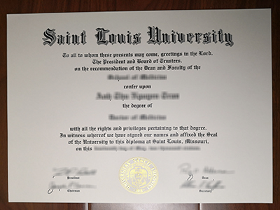 Saint Louis University diploma