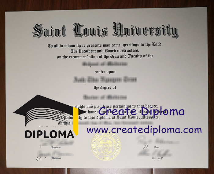 Saint Louis University diploma