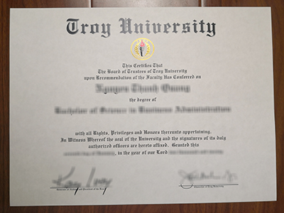 Troy University diploma