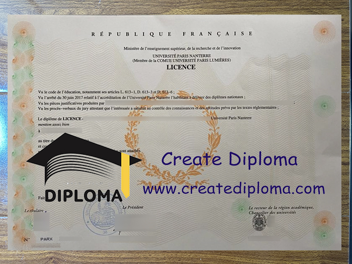 Université Paris-Nanterre diploma