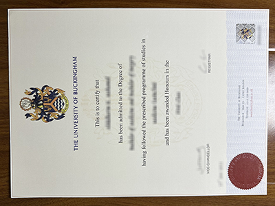 University of Buckingham diploma