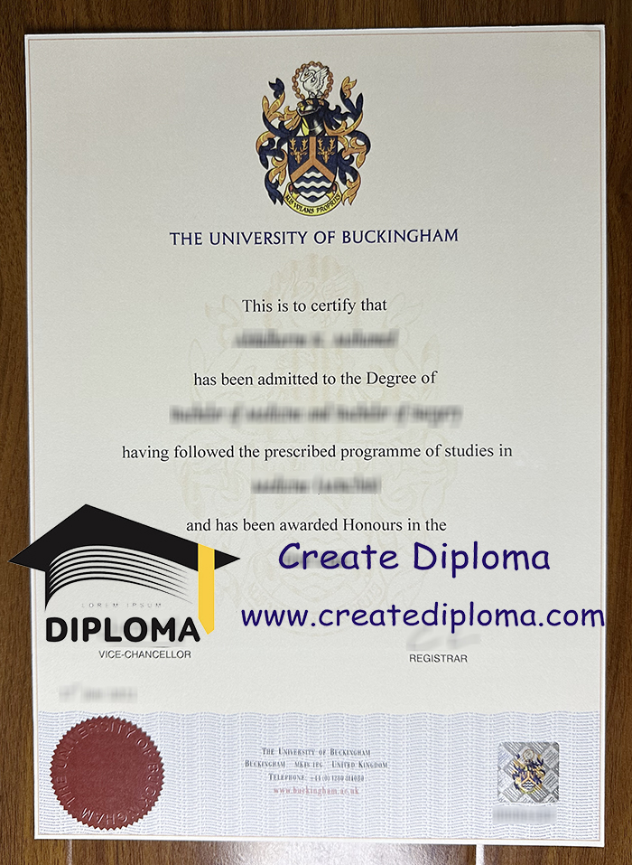 University of Buckingham diploma