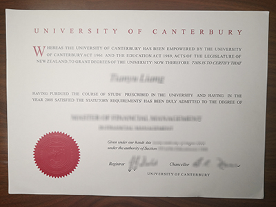 University of Canterbury diploma