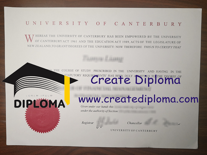 University of Canterbury diploma