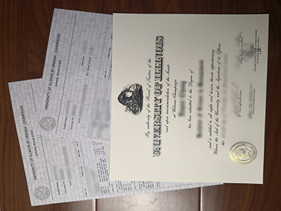 University of Illinois diploma and transcript
