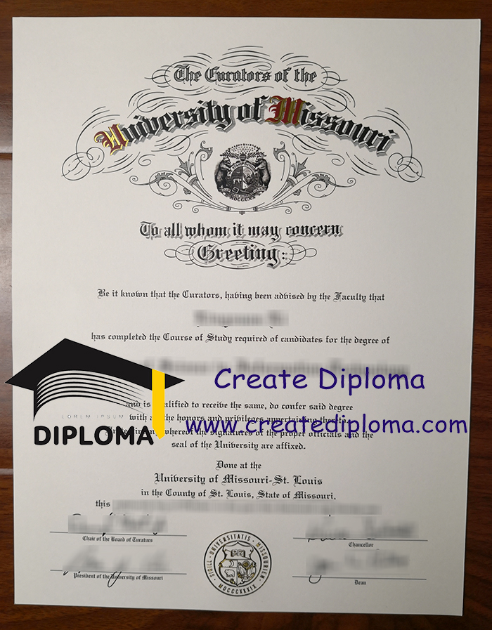 University of Missouri–St. Louis diploma
