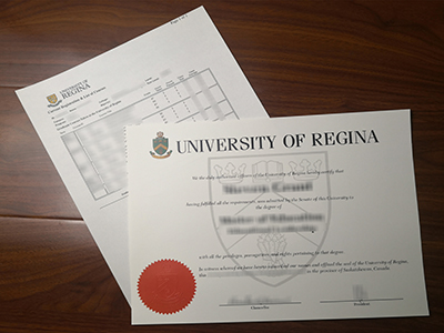 University of Regina diploma and transcript