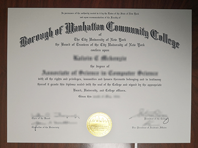Borough of Manhattan Community College diploma