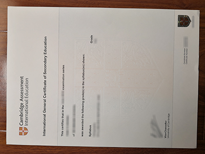 Cambridge IGCSE certificate