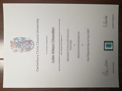 Canterbury Christ Church University diploma