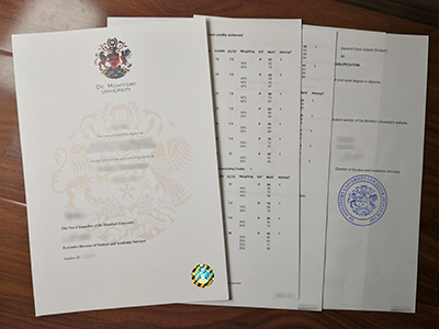 De Montfort University diploma and transcript