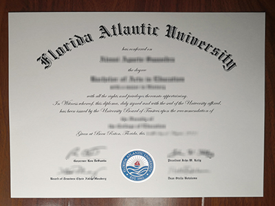 Florida Atlantic University diploma