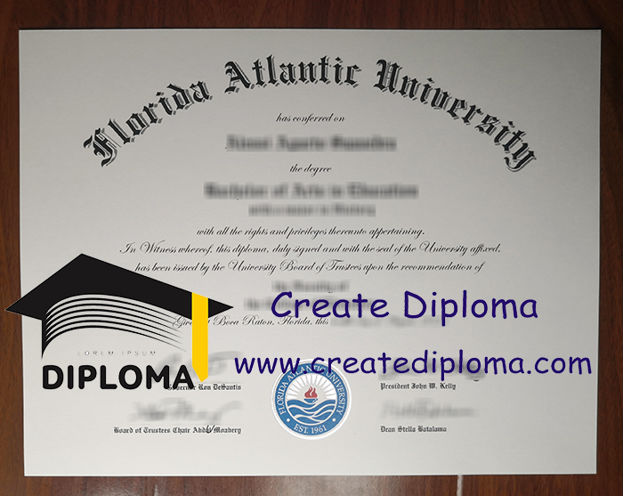 Florida Atlantic University diploma